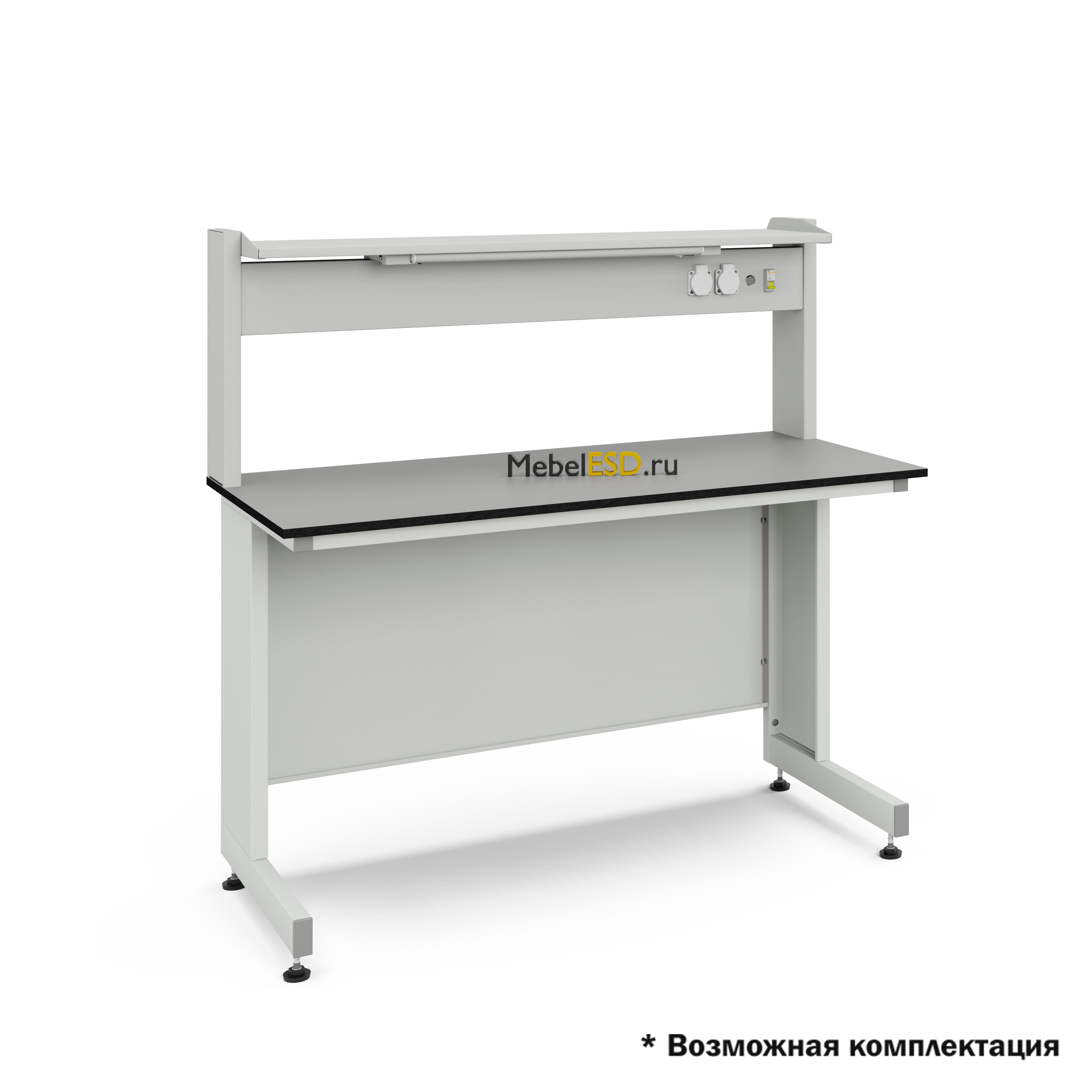 Стеллаж технологический пристенный ЭКРОС с одной полкой