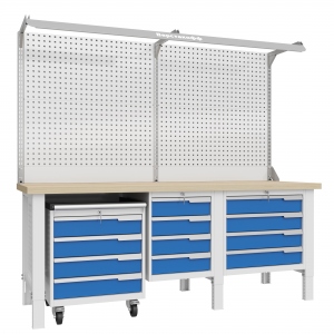 CTR 2202.S4L4M4.2-2F Верстак слесарный 2165x2193x743 мм